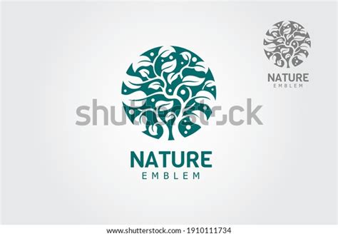Nature Emblem Vector Logo Template Elegant Stock Vector Royalty Free