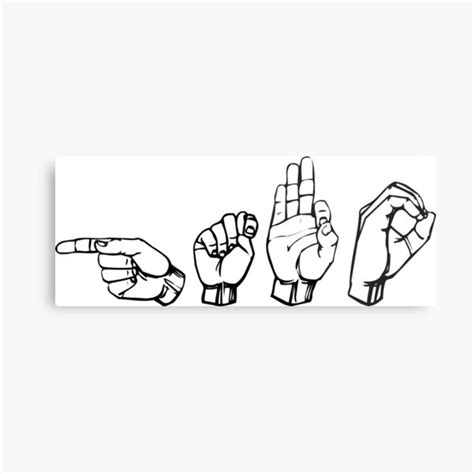 Gtfo Sign Language Metal Print For Sale By Thehiphopshop Redbubble