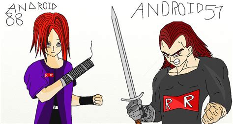 red ribbon army android 57 and 88 dbz oc s old by theonephun211 on deviantart