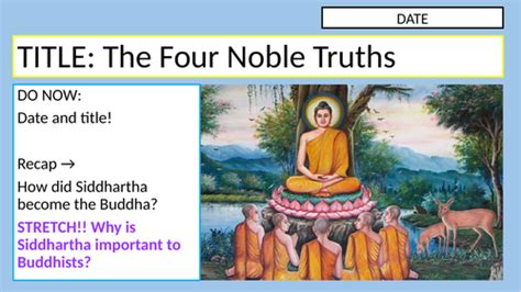 Ks3 Buddhism Four Noble Truths Teaching Resources