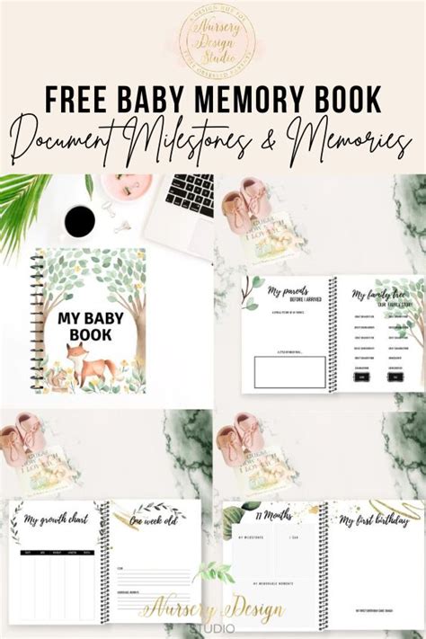Free Baby Memory Book To Record First Year Milestones Printable Pdf