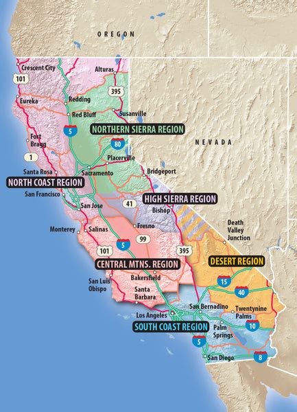 California Trails Central Mountains Region Spiral Binding