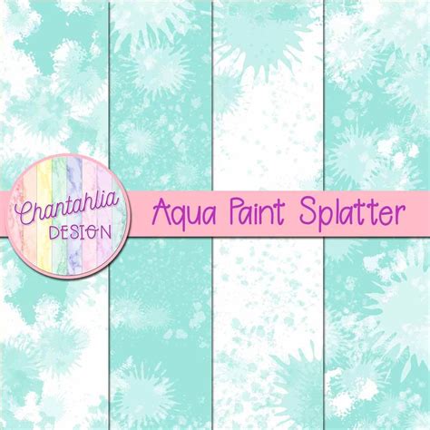 Free Digital Papers Featuring Aqua Paint Splatter Designs