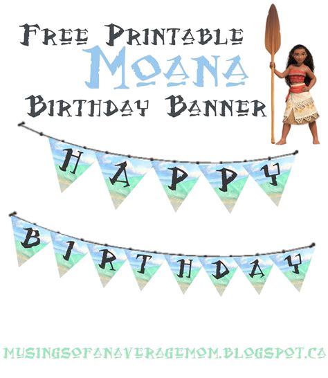 musings of an average mom moana birthday banner free printable moana banner free printable