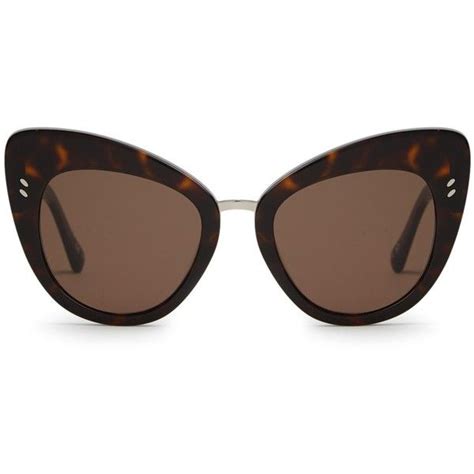 Stella Mccartney Cat Eye Acetate Sunglasses 199 Liked On Polyvore Featuring Accessories