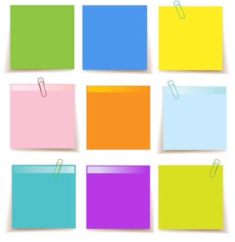 Set Of Sticky Notes Template Free Printable Papercraft Templates