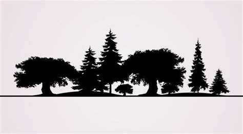 Tree Silhouettes Vector Download