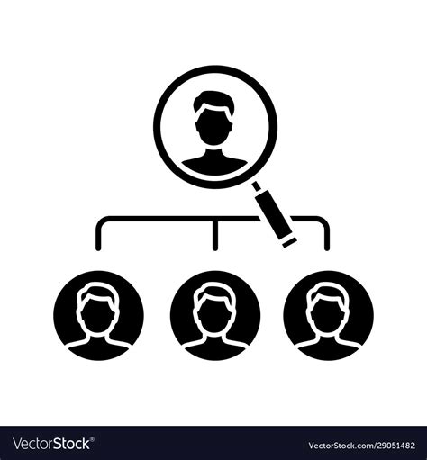Job Position Glyph Icon Royalty Free Vector Image