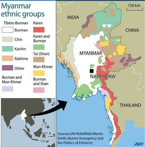 Birmania o myanmar, oficialmente república de la unión de myanmar (en birmano ပြည်ထောင်စု သမ္မတ မြန်မာနိုင်ငံတော်‌, pyidaungsu myanma naingngandaw), es un estado soberano del sudeste asiático. Estudo: Myanmar (Birmânia) - Mapa Mundi