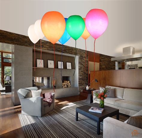 I need to hang balloons from the ceiling upside down (not from a net, individually from strings). Children Memory Balloon Ceiling Light