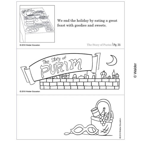 The Story Of Purim Coloring Book Walder Education