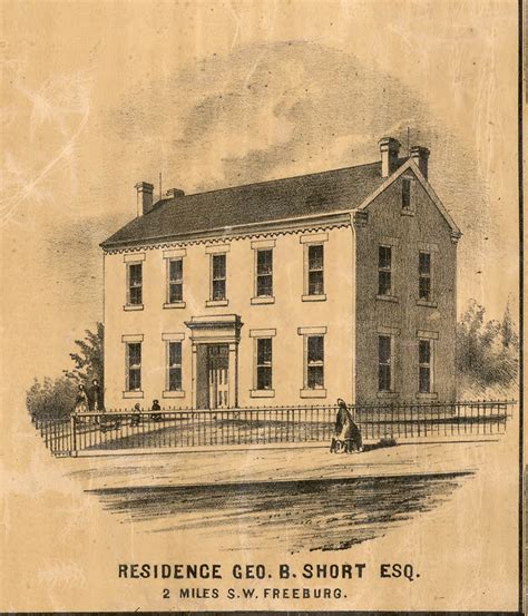 George Short Esq Residence Freeburg St Clair Co Illinois 1863 Old