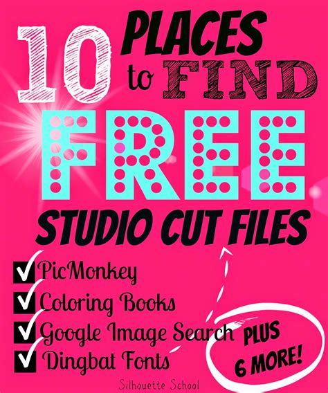 10 Places To Find Free Silhouette Cut Files Silhouette School