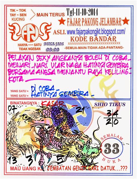 Semalam Buka Fajar Pakong Baru Hari Ini 2020 Terbaru