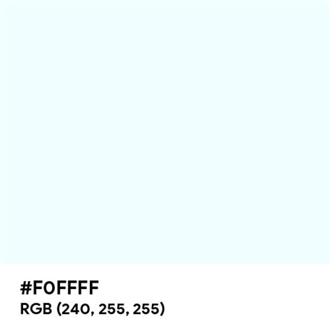 Azure Color Hex Code Is F0ffff