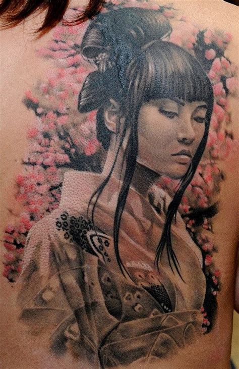 Tender Japanese Girl Realistic Tattoo Diseño Tatuaje Geisha Geisha Diseños De Tatuaje Japonés