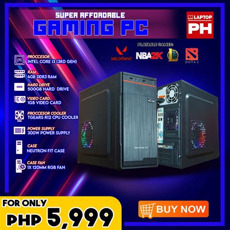 Affordable Gaming Pc Pentium Dualcore Intel I3 2nd And 3rd Gen 4gb