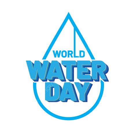 World Water Day Vector Hd Png Images Blue Greeting Sign Of World Water