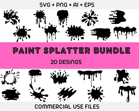 Paint Splatter Svg Bundle Paint Splats Svg Paint Svg Vrogue Co