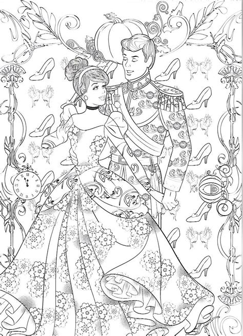 Cinderella And Her Prince Relax Coloring Cinderella