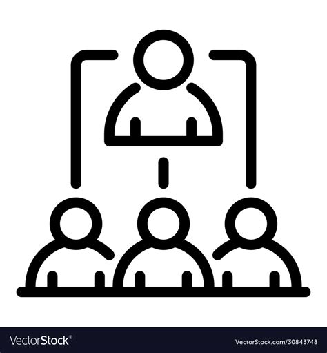 Team Meeting Icon Outline Style Royalty Free Vector Image