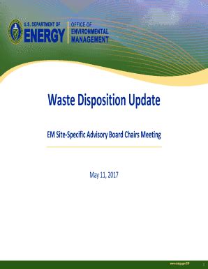 Fillable Online Waste Disposition Update Fax Email Print PdfFiller