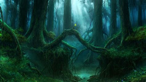 Dark Enchanted Forest Wallpaper