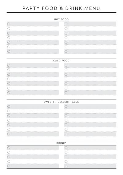 printable party planner original style