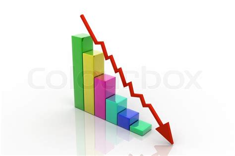 Graph Showing Decrease In Profits Stock Photo Colourbox