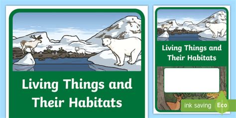 Living Things And Their Habitats Book Cover Teacher Made