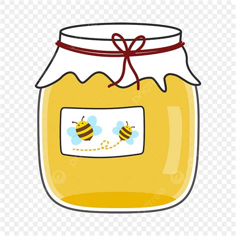 Honey Jars Clipart Transparent Background Cartoon Cute Glass Jar Of