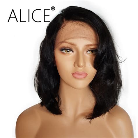 Alice Lace Front Human Hair Wigs For Black Women 130 Remy Hair Laced
