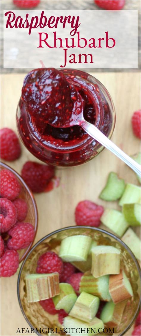 Homemade Raspberry Rhubarb Jam Made With Pectin Rhubarb Jam Recipes