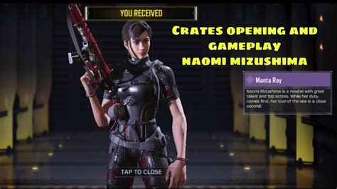 New Character Naomi Mizushima Manta Ray Gameplay In Call Of Duty Mobile Youtube