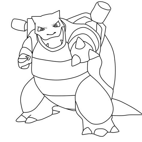 Pokemon Coloring Pages Blastoise At Free Printable