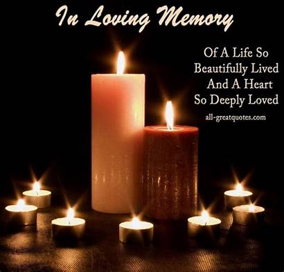 Memory Loving Memoriam Quotes Cards Words Candles