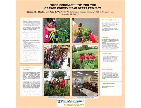 "Seed Scholarships" and Orange County Head Start Project ...