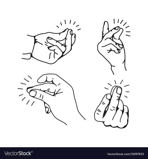 Snapping Finger Gesture Royalty Free Vector Image