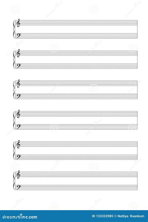 Blank Sheet Music Stock Illustrations 6816 Blank Sheet Music Stock
