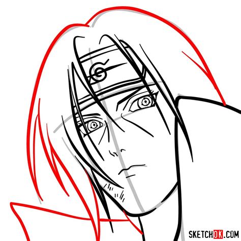 How To Draw Itachis Face Naruto Anime Sketchok Easy Drawing Guides
