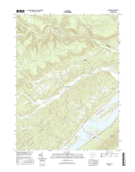 Mytopo Howard Pennsylvania Usgs Quad Topo Map