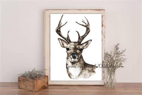 Excellent pattern quality the modern printing technology perfectly reproduces colors. Instant Download - Deer Portrait - Printable Digital ...