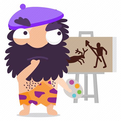 Cave Emoji Emoticon Man Painting Sticker Icon Download On Iconfinder