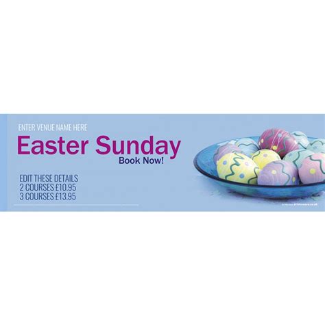 Easter Sunday Banner Lrg Outdoor Banners Products Promote Your Pub