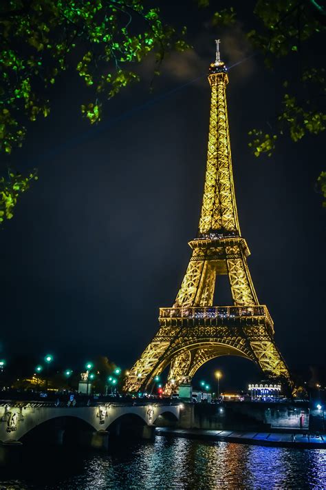Paris Eiffel Tower At Night Paris At Night Eiffel Tower
