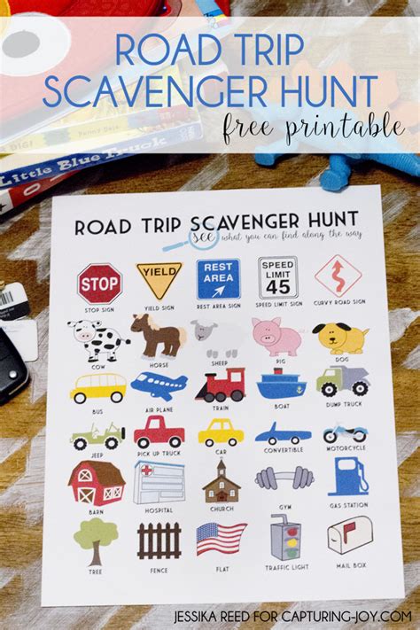 From cars and trucks to horses and cows. Road Trip Scavenger Hunt Free Printable - Capturing Joy ...