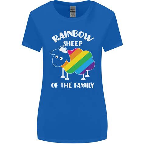 Lgbt Rainbow Schaf Lustig Gay Pride Tag Damen Breiter Schnitt Maglietta