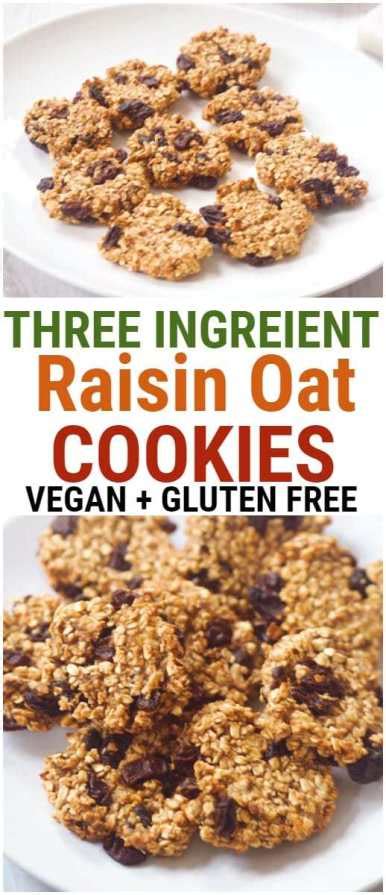 3 Ingredient Raisin Oat Cookies Nourish Your Glow