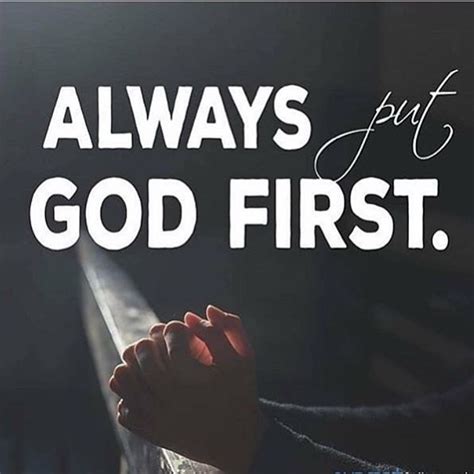 Always Put God First
