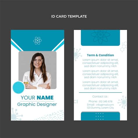 Free Vector Flat Design Science Id Card